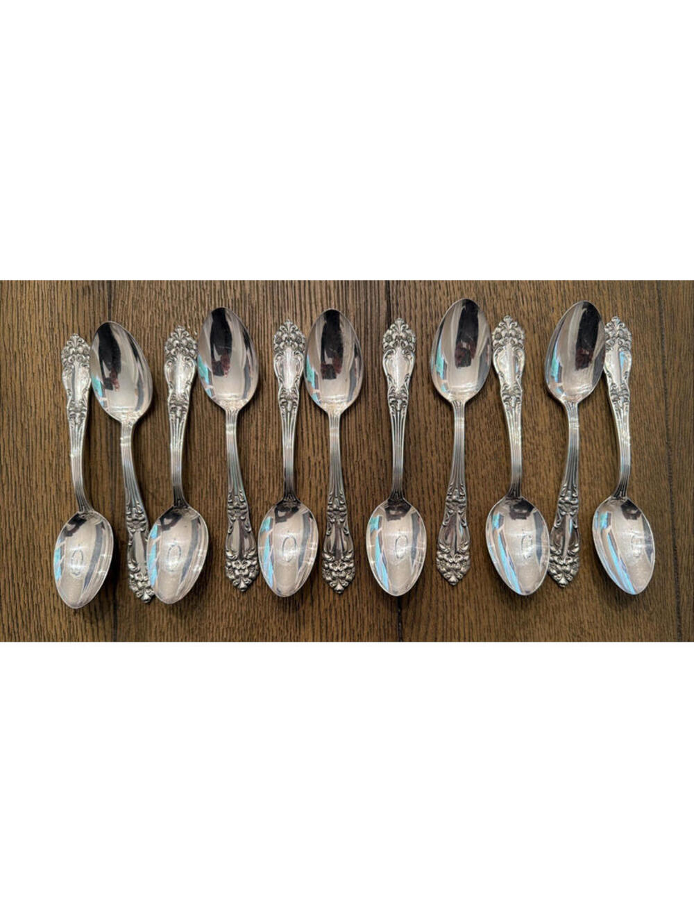 Reed & Barton Festivity Tiger Lily Silverplate Teaspoons Set of 11